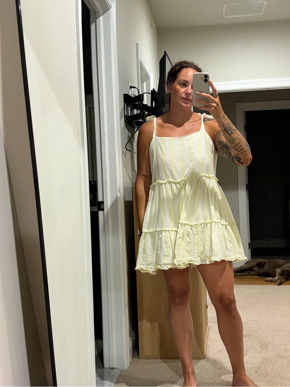 Light Yellow Tiered Sundress - Women's Summer Dress